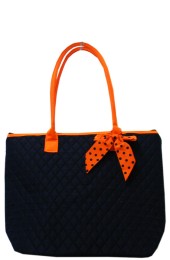 Small Quilted Tote Bag-TW1515/NAVY/OR